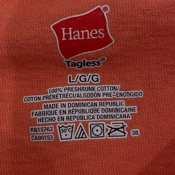 ESPANITA TEQUILA Salmon Pink 100% Cotton Tagless Short Sleeve T-Shirt Size LARGE - Picture 4 of 4